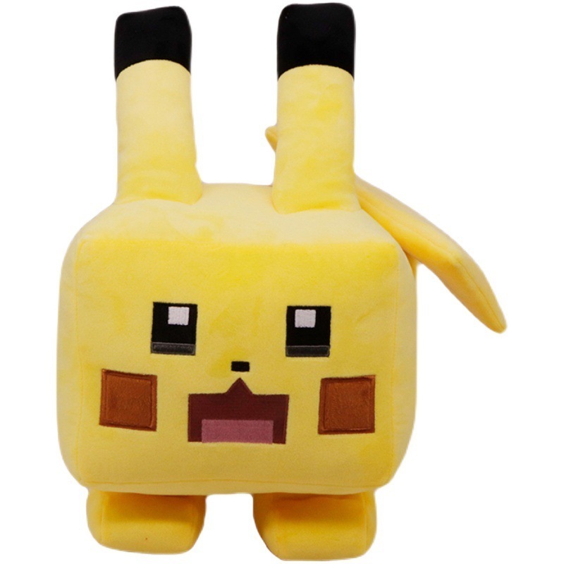 Hot Selling Minecrafts Cube Design Eevee Bulbasaur Pikachus aur Pikachus Plush Pokemones Plush Plush Toys for Children