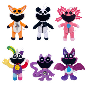 New Arrival Boppy Time Smiling Critters Plush Doll Luminous Big Mouth Horror Purple Cat Monster Plush Toy