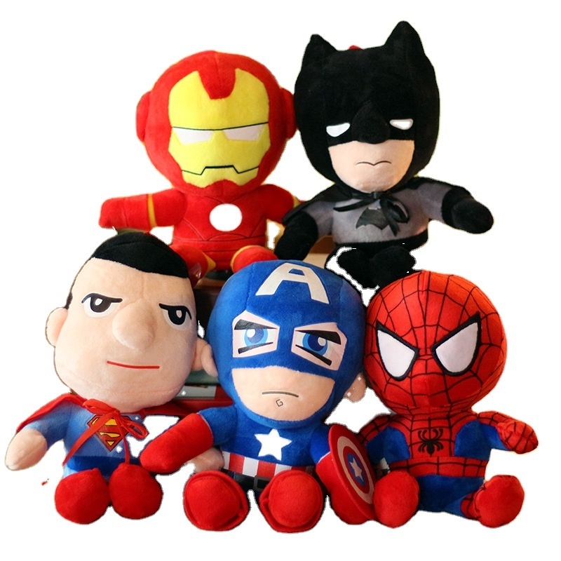 Wholesale Collection Anime America Captain Toy Soft Plush Stuffed Doll Spiderman Plush Toy Supered Hero Plush Toys