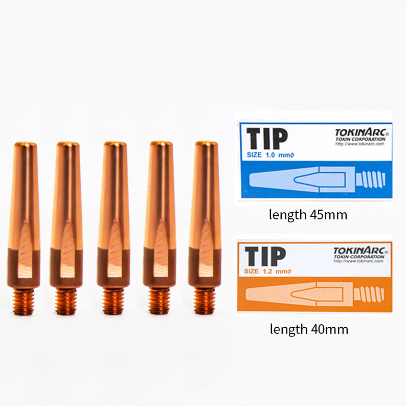 Tokinarc Welding Accessories Contact Tips For CO2 MIG MAG Welding torch Chromium Zirconium Copper 10PCS Contact tips