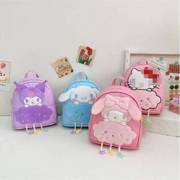 Wholesale Sanrioed Children's Backpack Cartoon Cute Kulomi KT Cat Cinnamon Dog Kindergarten Schoolbag Student Backpack