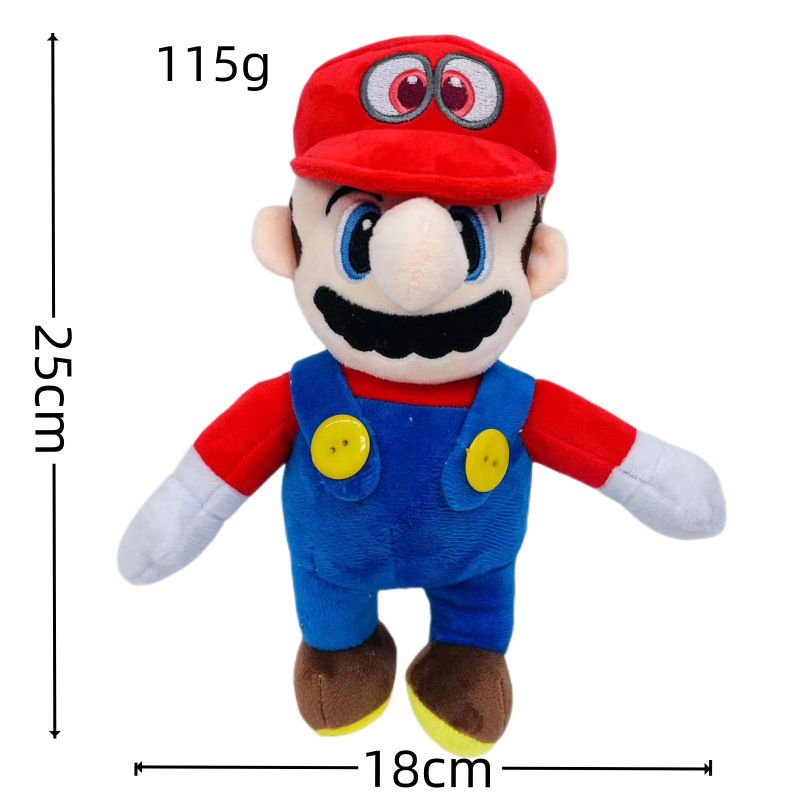 High Quality Super Mario Coopa Plush Toy Mario Game Plushie Soft Mario Backpack Kid Schoolbag