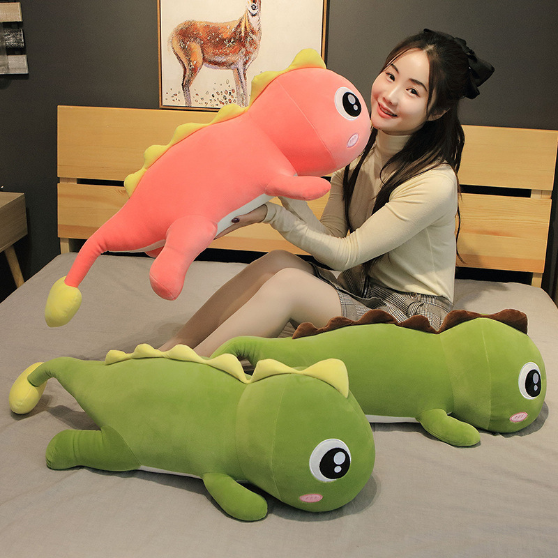 Hot Selling  Dinosaur Toys Kawaii Stuffed Animal Toys Green Tyrannosaurus Rex Throw Pillow Green Pink Dino Soft Sofa Cushion