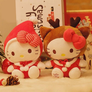 Hot Sales Japanese Cartoon Red Hello KT Cat Plush Toy Deer Kitty Stuffed Animal Toys Senrio Pluche Xmas Gift Home Decor