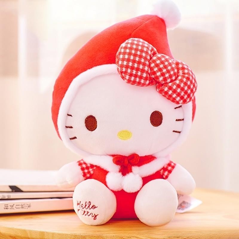 Hot Sales Japanese Cartoon Red Hello KT Cat Plush Toy Deer Kitty Stuffed Animal Toys Senrio Pluche Xmas Gift Home Decor