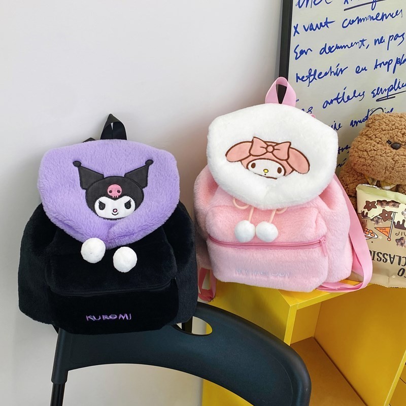 Top Selling Fashion Cute Cartoon Plush Shoulder Bag Kulomi Sanlio Melodi Doll Doll Shoulder Bag