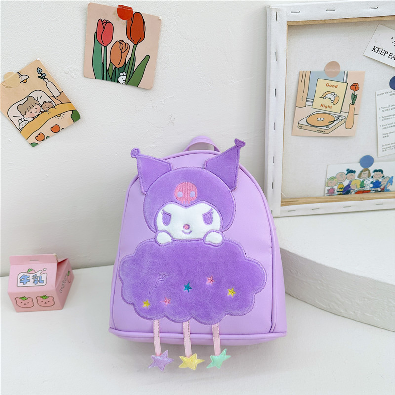 Wholesale Sanrioed Children's Backpack Cartoon Cute Kulomi KT Cat Cinnamon Dog Kindergarten Schoolbag Student Backpack