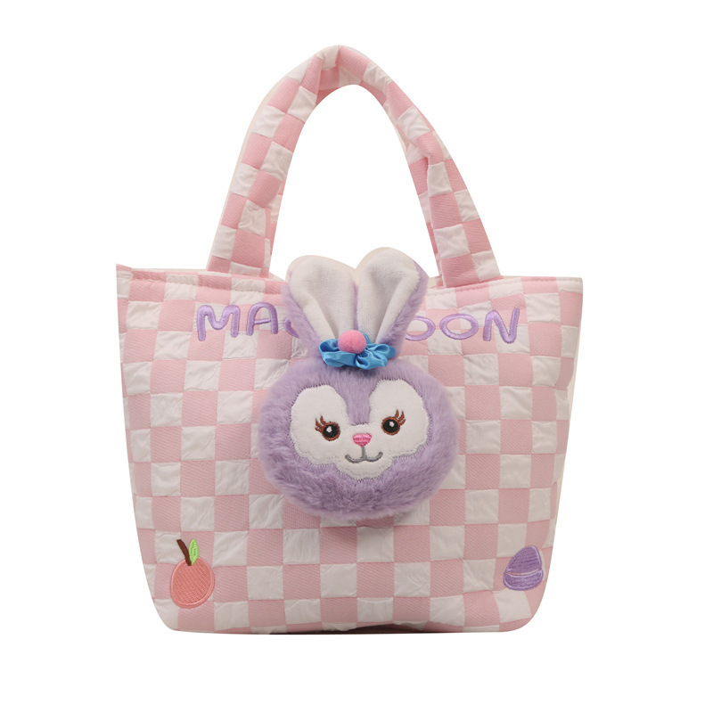 Top Selling Fashion Cartoon Plush Toy Bag Cartoon Puppy Bunny Plush Doll Handbag Small Bag Doll Bag