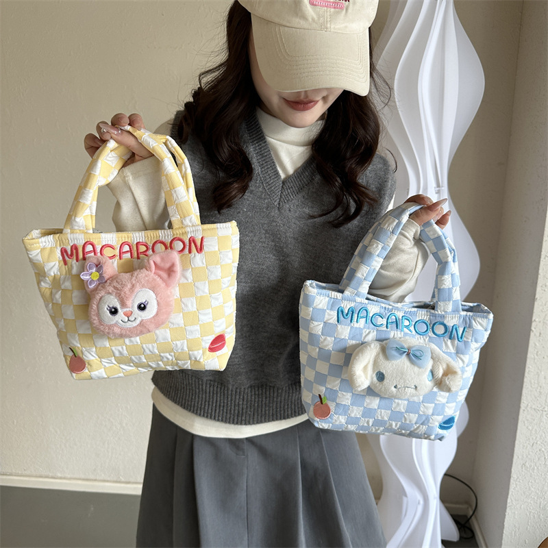 Top Selling Fashion Cartoon Plush Toy Bag Cartoon Puppy Bunny Plush Doll Handbag Small Bag Doll Bag