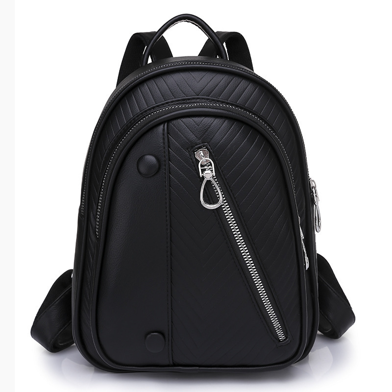 High Quality Fashion New Backpack Ladies PU Mini Zipper Schoolbag Korean Version Shopping Commuting Ravel Shoulderbag Best Gift