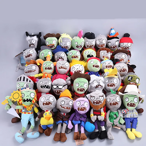 Creative  Plants vs Zombies Stuffed Plushie Funny Game Toys Stuffed Animal Toys Halloween Plush Sofa Decoration Reading Pillow