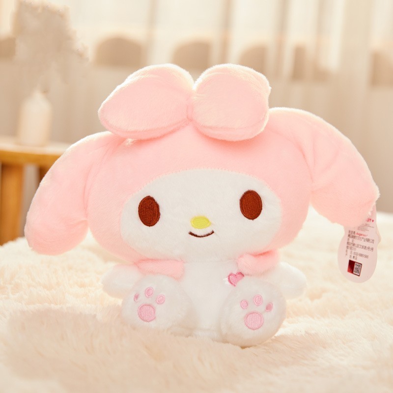 Wholesale New Design Pink Sanrioed Melodi Fluffy Plush Toy Adorable Rabbit KT Stuffed Animal Doll Kids' Accessories