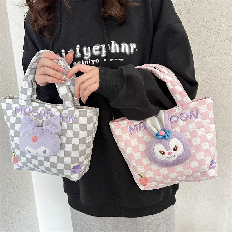 Top Selling Fashion Cartoon Plush Toy Bag Cartoon Puppy Bunny Plush Doll Handbag Small Bag Doll Bag