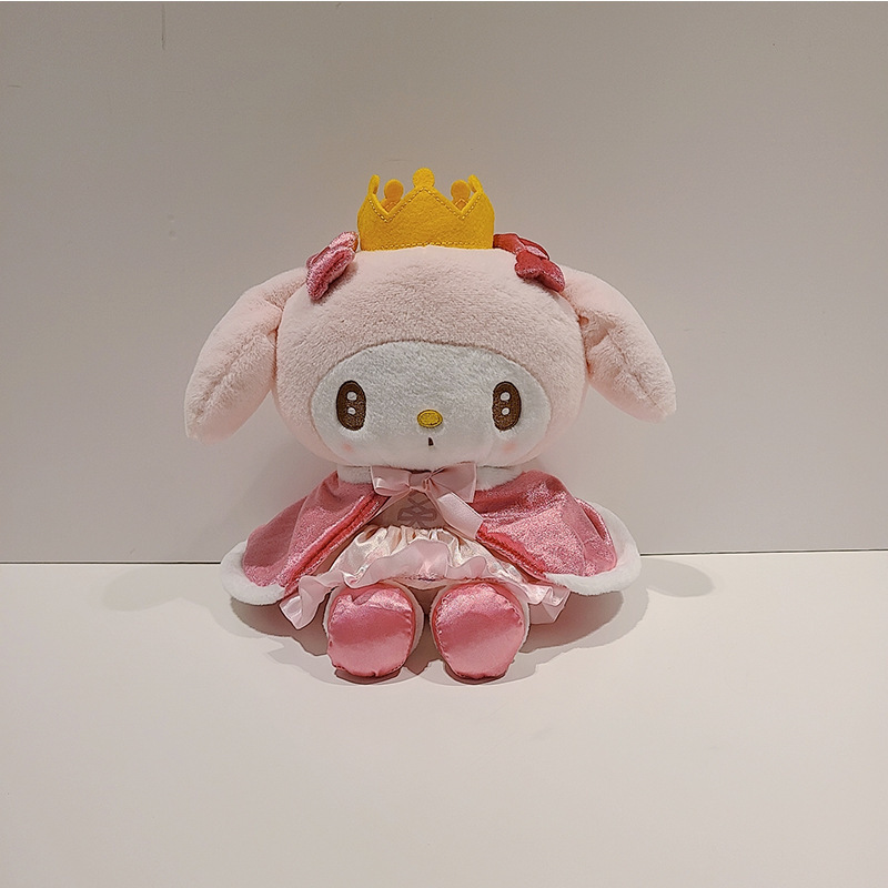 High Quality Cloak Senrio Princess HK KT Hallokitty Pluches Melodi Kulomi Pompom Prince Plush Valentines Girl's Kids Toys