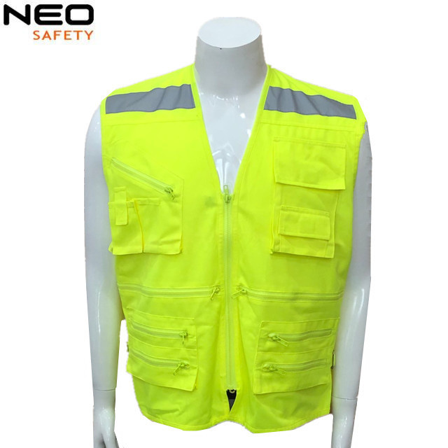 High quality vest multi pockets sleeveless vest safety working tool vest