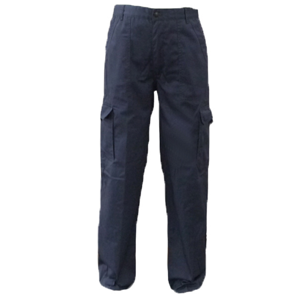 High quality slim fit twill cotton basic work navy blue men custom cargo six pocket pants