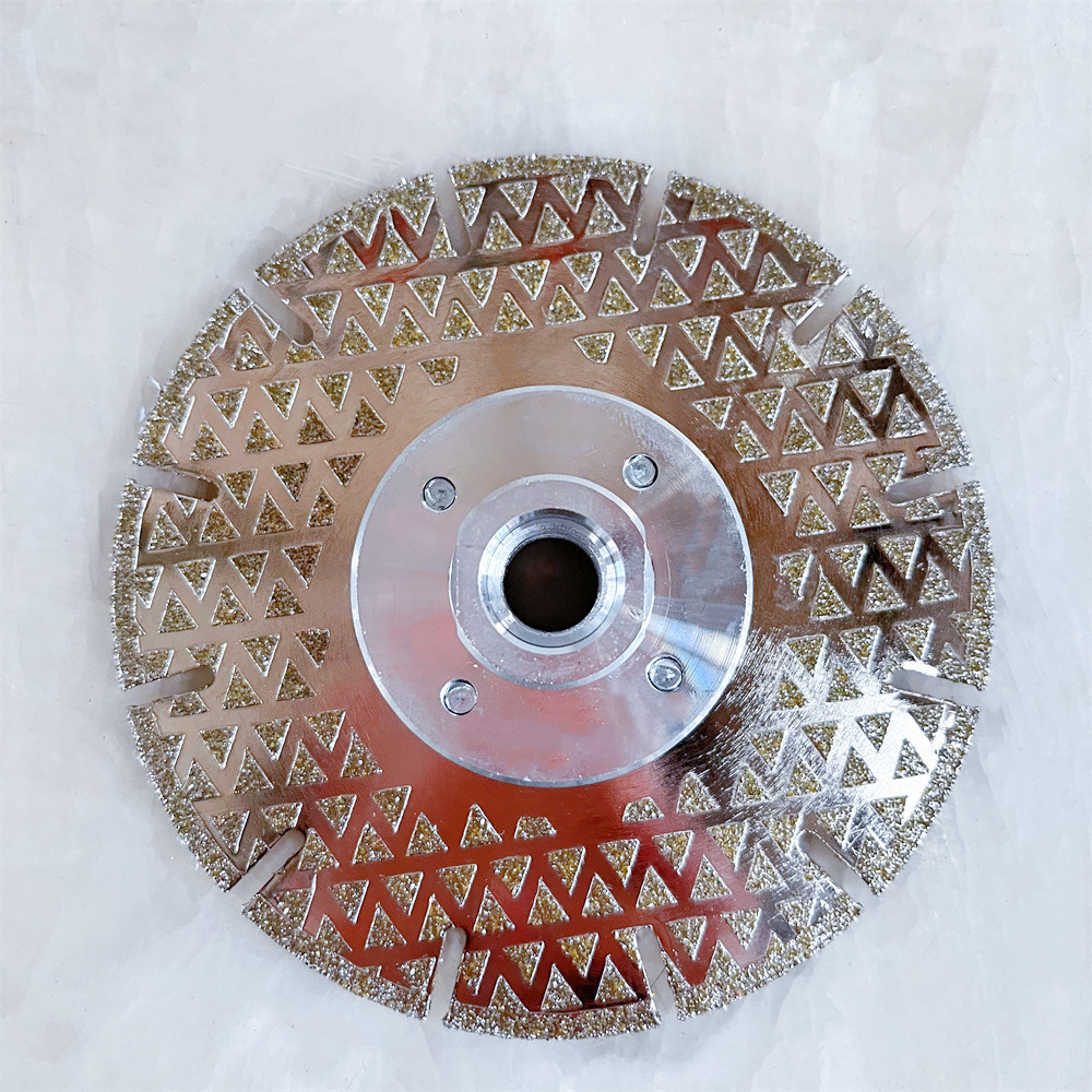 Factory Direct Sale  Electroplated diamond blade cut  Triangle Shape Cutting Disc for Marble  Stone Saw Blade   cut disc