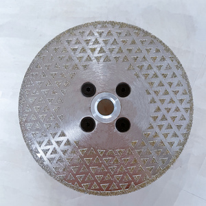 Electroplated  Double Side Triangle Shape Cutting Disc for Marble  Stone Saw Blade   cut disc diamond electroplated blade