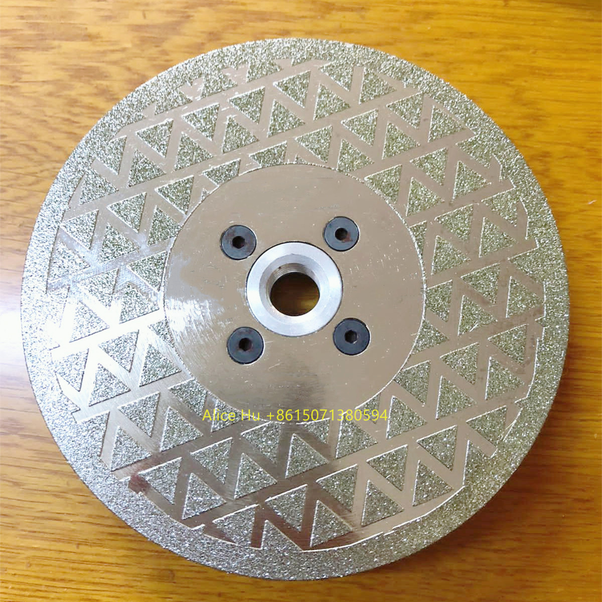 Electroplated  Double Side Triangle Shape Cutting Disc for Marble  Stone Saw Blade   cut disc diamond electroplated blade