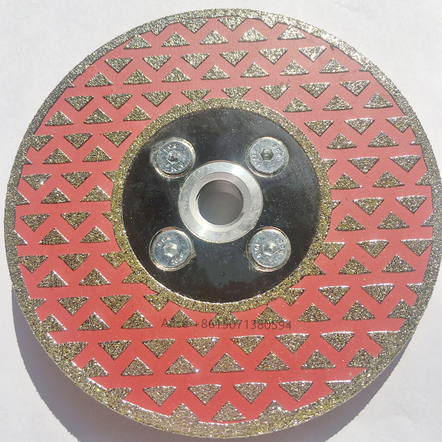 Electroplated  Double Side Triangle Shape Cutting Disc for Marble  Stone Saw Blade   cut disc diamond electroplated blade