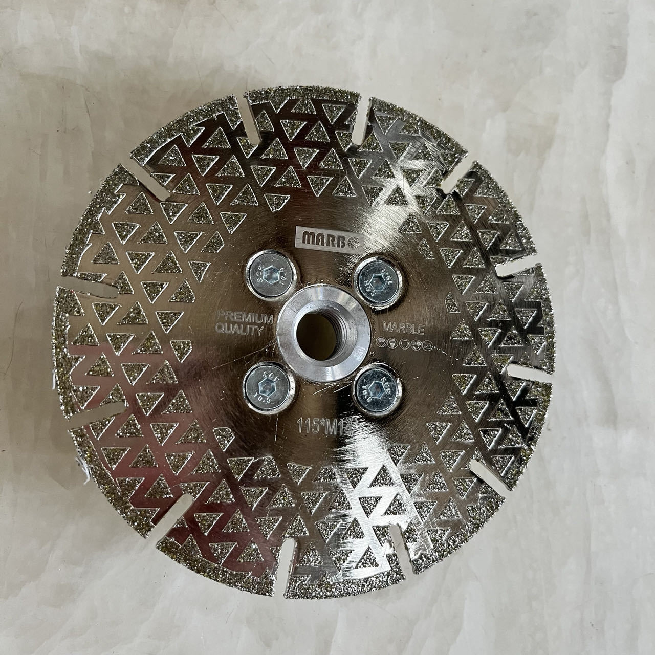 Electroplated  Double Side Triangle Shape Cutting Disc for Marble  Stone Saw Blade   cut disc diamond electroplated blade