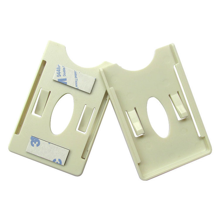 White / Transparent hard plastic Card holder with suction cup for CR80 business cards