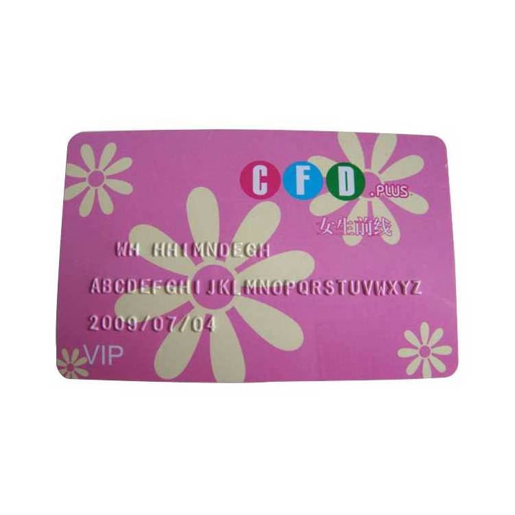 CR80 Standard Credit Card Size Gold Embossed PVC Business Card