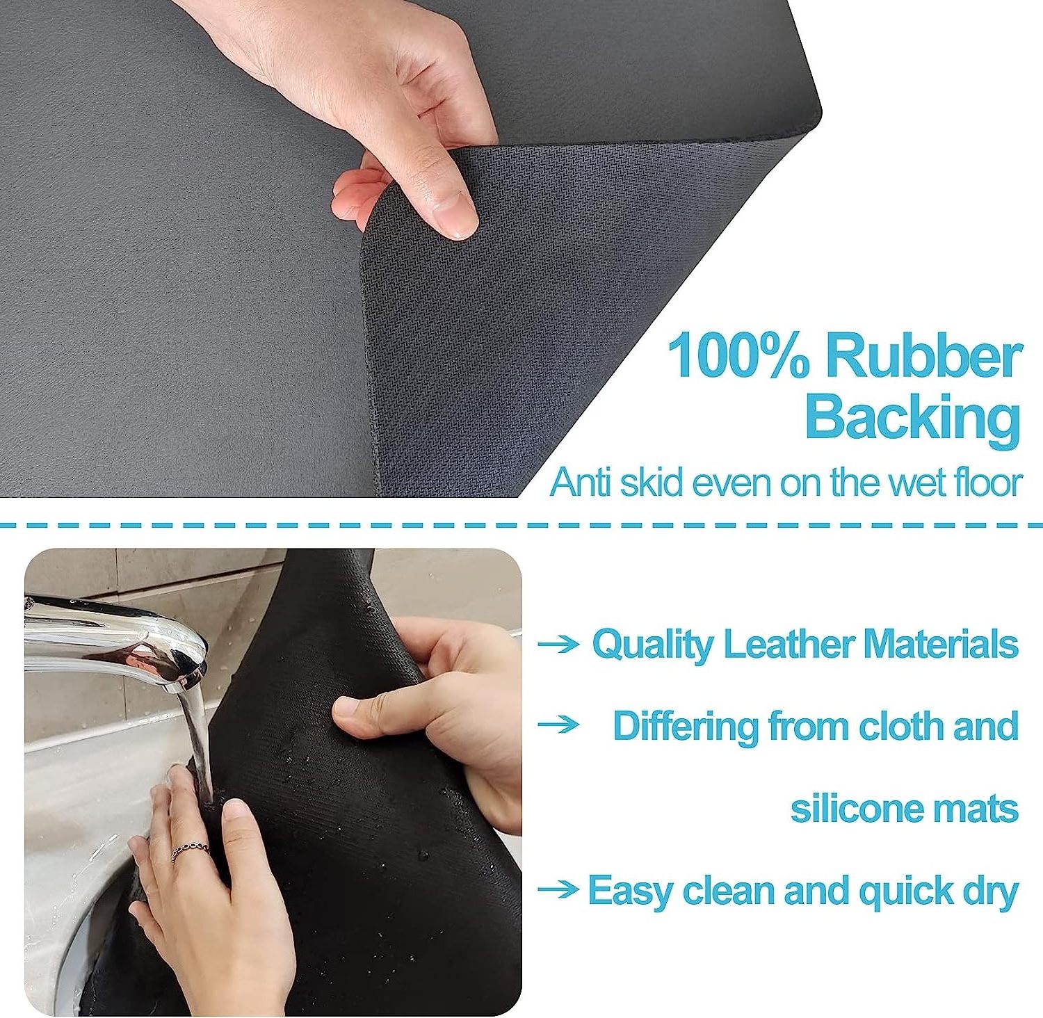 Coffee Mat Absorbent Hide Stain Anti-Slip Coffee Bar Accessories Under Espresso Machine Coffee Maker Counter Drying Mat Kitchen