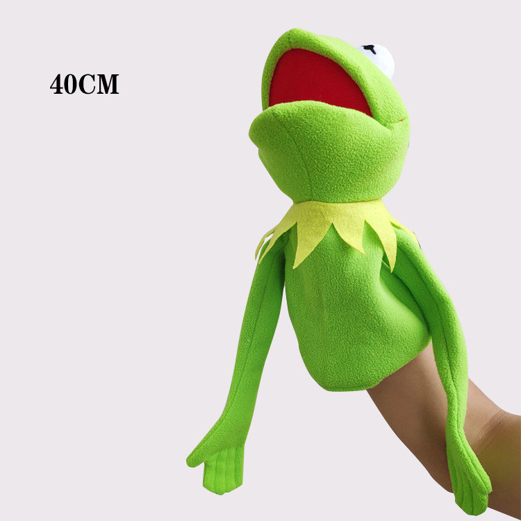 Stuffed Gift for Kids Friends cute Kermit Hand Puppet Green Bag with Ventilator PP Cotton Filled Doll Plush toy