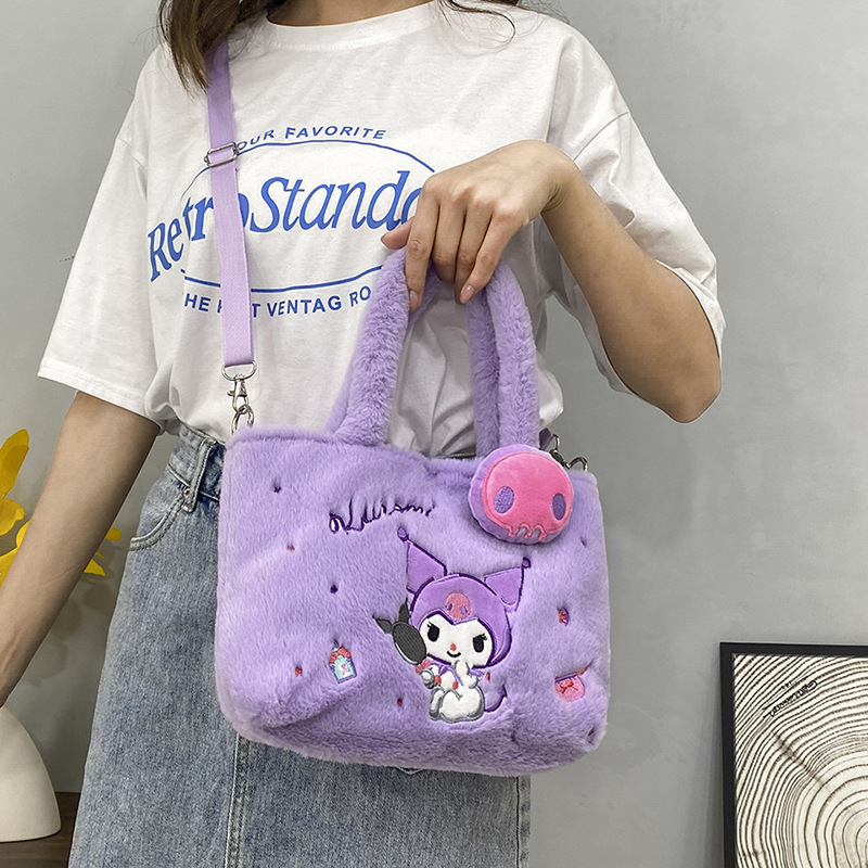 Kawaii Anime Tote Children Gifts 0-5 Years Bag Super Soft Plush Kitty Cross Crossbody Sling Bag Shoulder Bags Hello KT