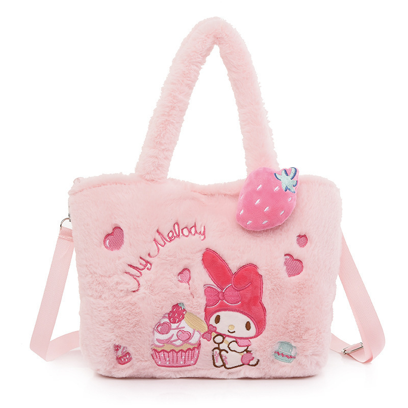 Kawaii Anime Tote Children Gifts 0-5 Years Bag Super Soft Plush Kitty Cross Crossbody Sling Bag Shoulder Bags Hello KT