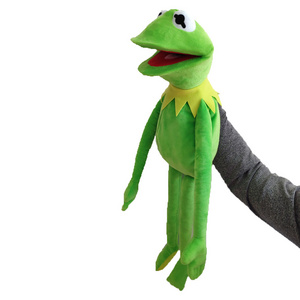 Stuffed Gift for Kids Friends cute Kermit Hand Puppet Green Bag with Ventilator PP Cotton Filled Doll Plush toy