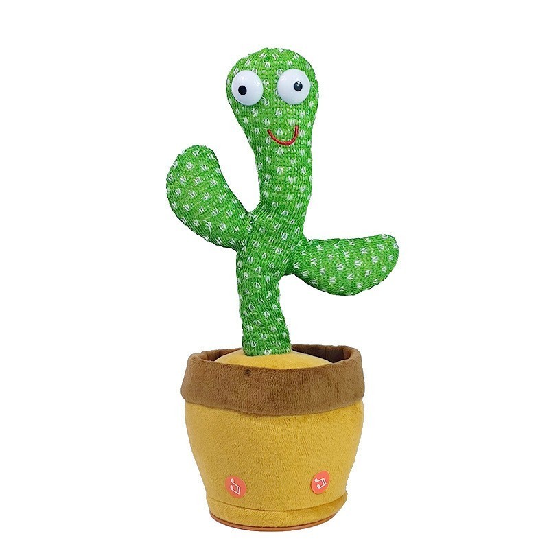 Children Cactus Animation Plush Toy Baby Dance Talking Recording Educational Singing Toy USB Charging Free Talking For Kids