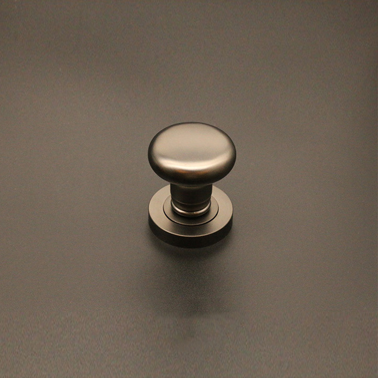 Modern Privacy Bathroom Interior Matte Black Zinc Knob Set Bronze Door Handle Lock Contemporary Door Knob Lock