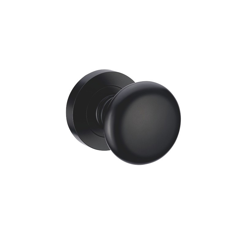 Modern Privacy Bathroom Interior Matte Black Zinc Knob Set Bronze Door Handle Lock Contemporary Door Knob Lock