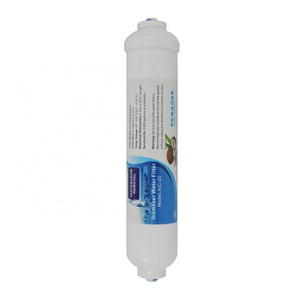 Inline Water Filter 10" X 2" with 1/4" Quick-Connect Water Filter Replacement Cartridge for Refrigerator, Ice Maker, Under Sink