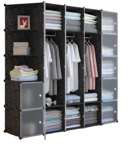 Simple storage cabinet Multi-functional wardrobe Wholesale shoe cabinet Plastic locker diy Assembled wardrobe