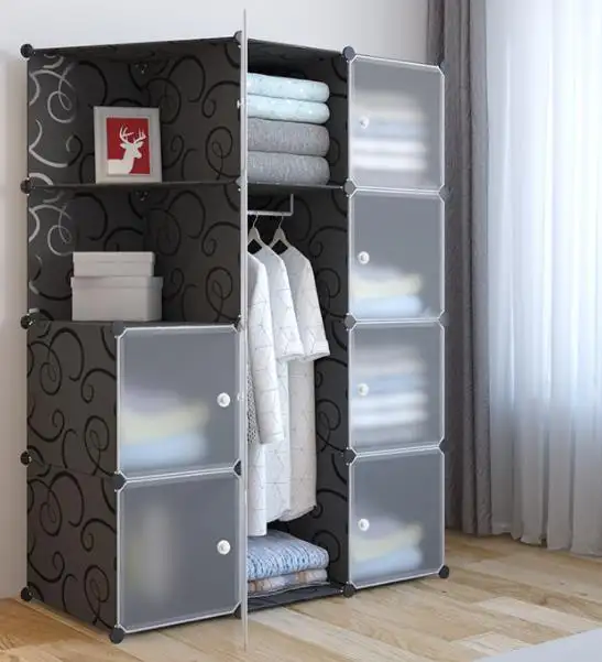 Simple storage cabinet Multi-functional wardrobe Wholesale shoe cabinet Plastic locker diy Assembled wardrobe