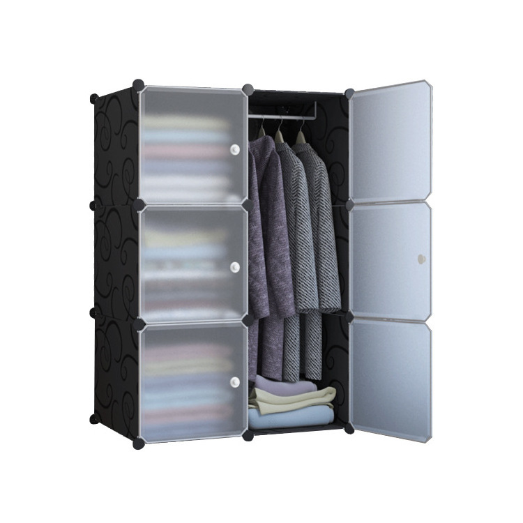 Simple storage cabinet Multi-functional wardrobe Wholesale shoe cabinet Plastic locker diy Assembled wardrobe