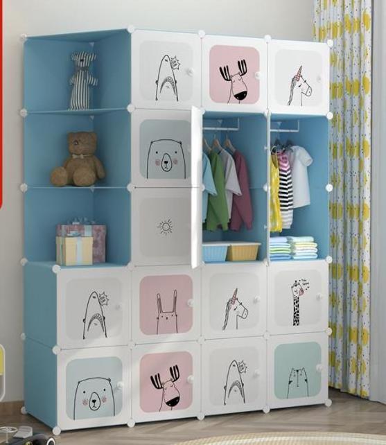 Eco-Friendly Sturdy Children Plastic Wardrobes For Clothes  Baby Wardrobe Cabinet