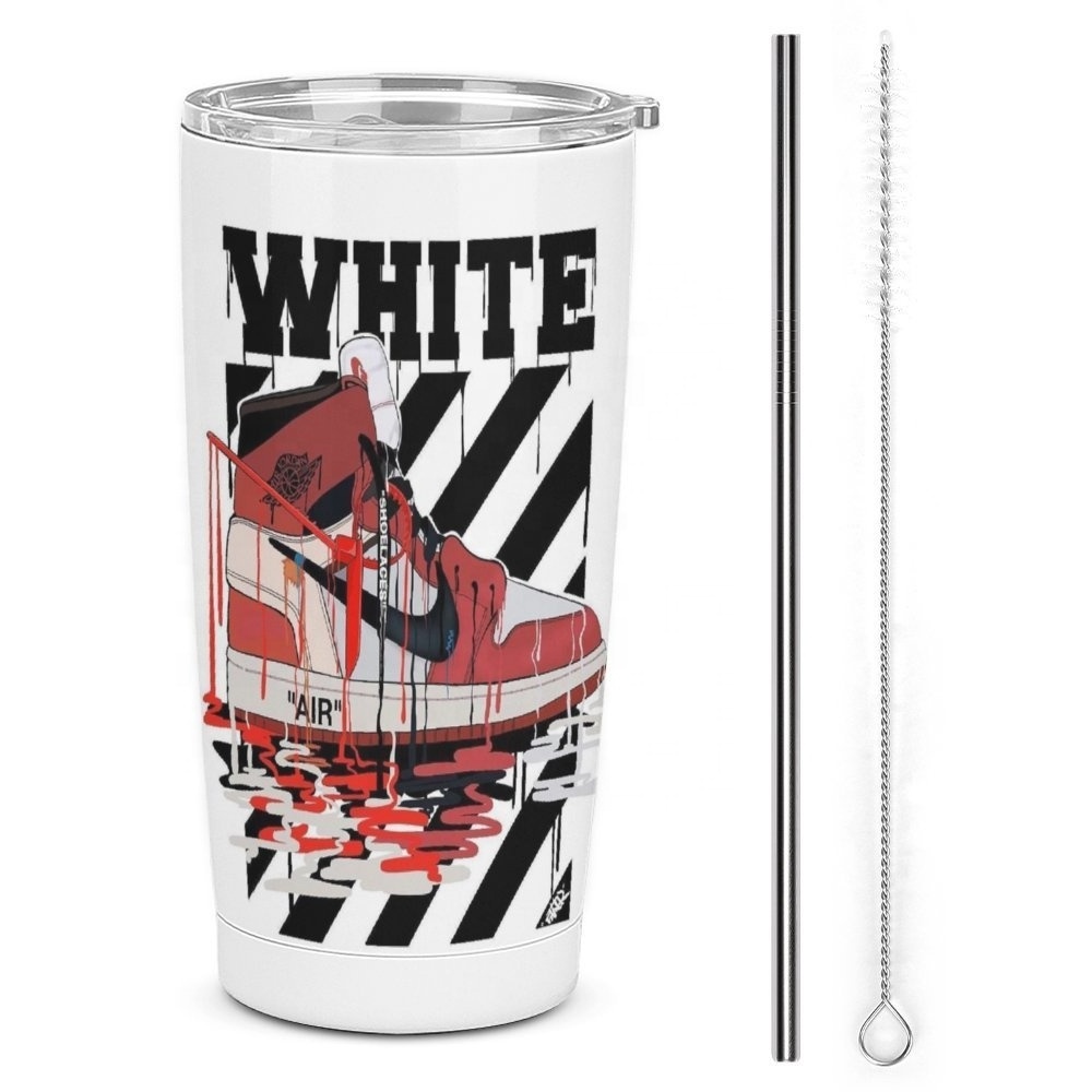 Sneakerhead Travel Coffee Mugs Shoes Stainless Steel Direct Drink Cup Air Jordans 1 Sneakers Tumbler with Straw