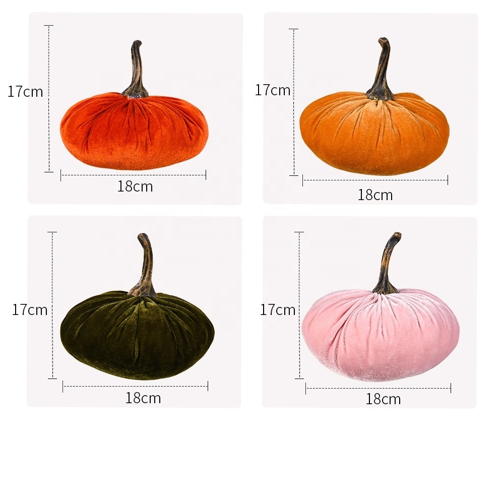 Factory Wholesale Fabric Pumpkins Foam for Table Centerpiece Mantel Kitchen Decoration