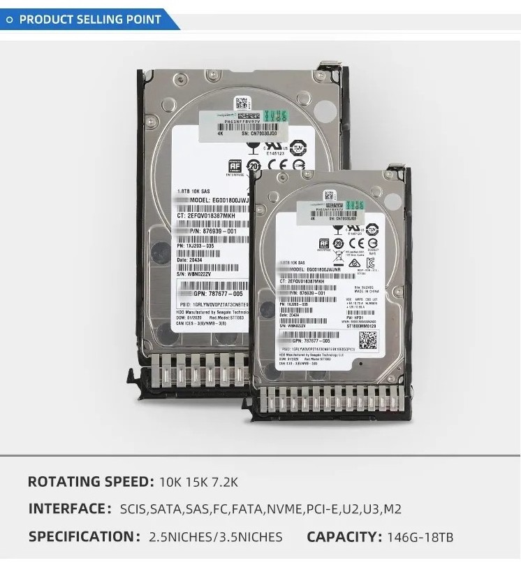 Hard disk SAS HDD 01AC598 01NN116 01EJ031 2.5 inch 10K 12GB bulk hard drives 1.8TB hard drive for server