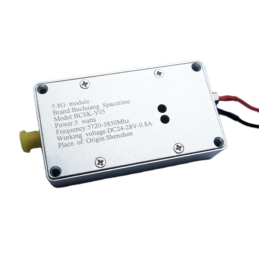 5720MHZ-5850MHZ Broadband Signal Amplifier 5W-100W Power Selectable Drone Interference 5.8G RF Module