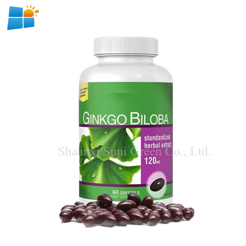 OEM/ODM/OBM Herbal Leaf Supplement Gingko Biloba Capsules Supports Brain Function Ginkgo Biloba Extract Soft Capsules