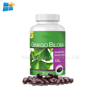 OEM/ODM/OBM Herbal Leaf Supplement Gingko Biloba Capsules Supports Brain Function Ginkgo Biloba Extract Soft Capsules