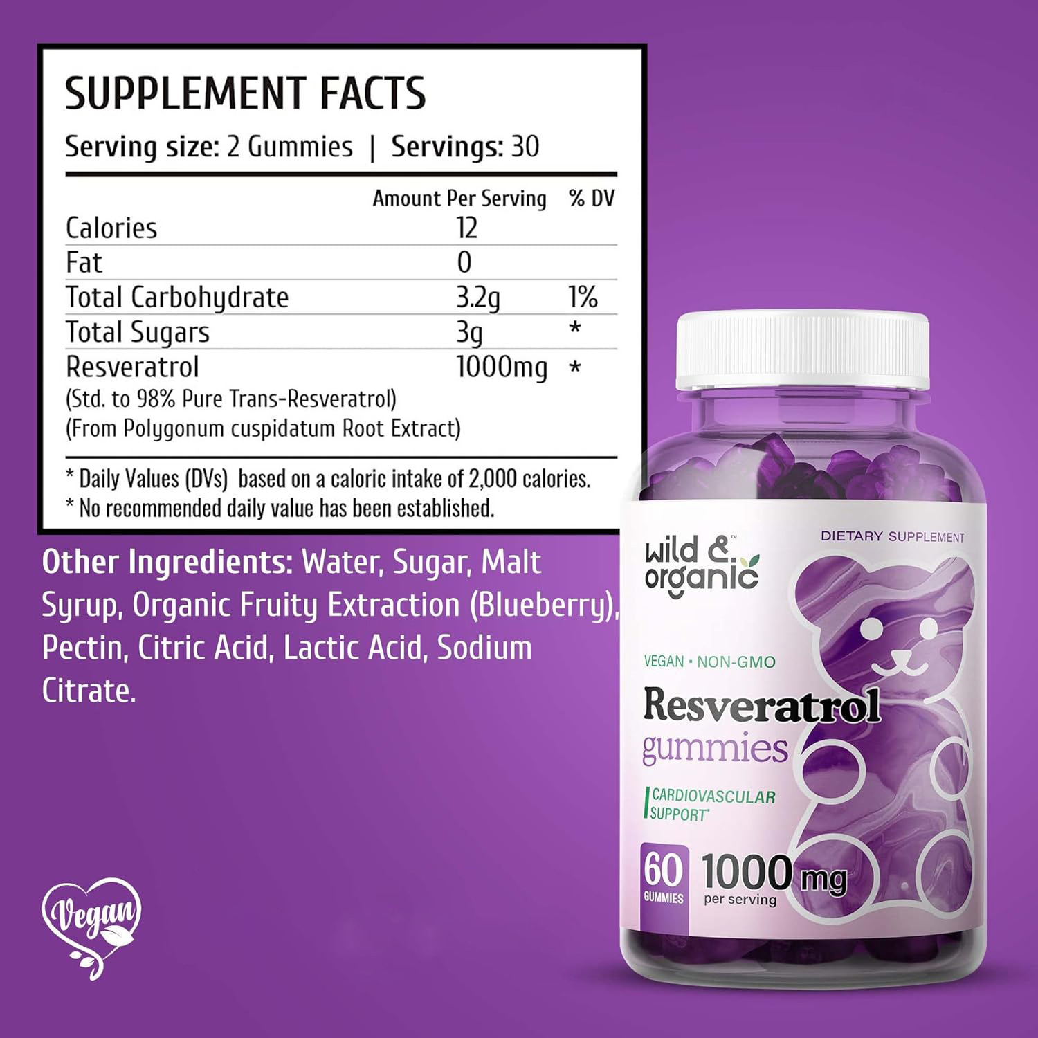 OEM Resveratrol 1000mg Gummies Natural Supplement Against Aging Antioxidant Support For Immune System