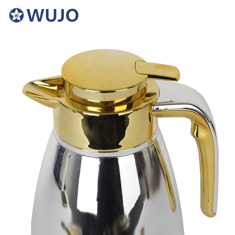 Manufacturer free sample hot cold water vacuum thermos tea arabic coffee pot dallah for sale with arabic characters WUJO