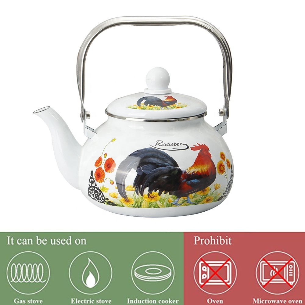 China Large Enamelware Factory High Quality Kettle Enamel Coffee Tea pot for South American Market