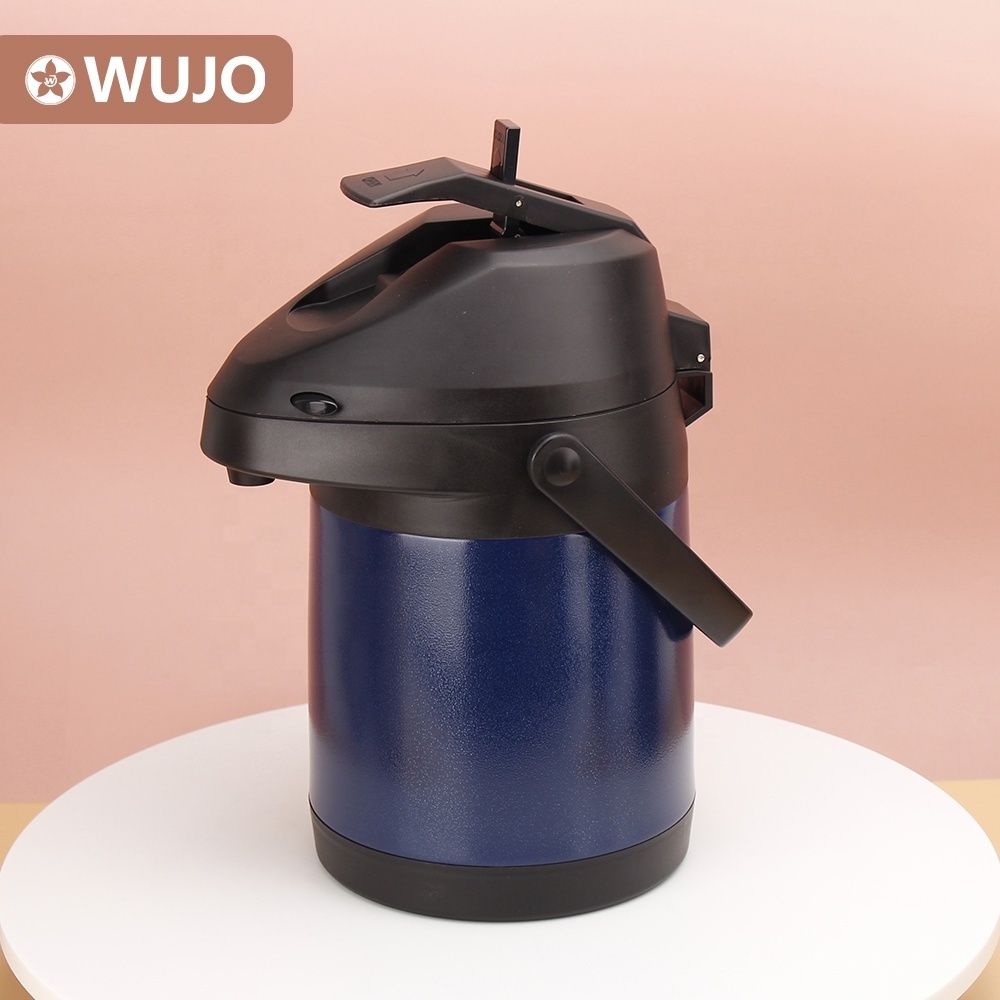 WUJO Hot Sell Customized Classic Paraguay Brazil Hot Cold Flask Thermos Thermal Carafe Coffee Airpot Coffee Dispenser with Pump